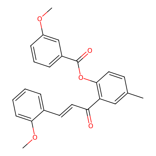 2-[(2E)-3-(2-methoxyphenyl)prop-2-enoyl]-4-methylphenyl 3-methoxybenzoate structure