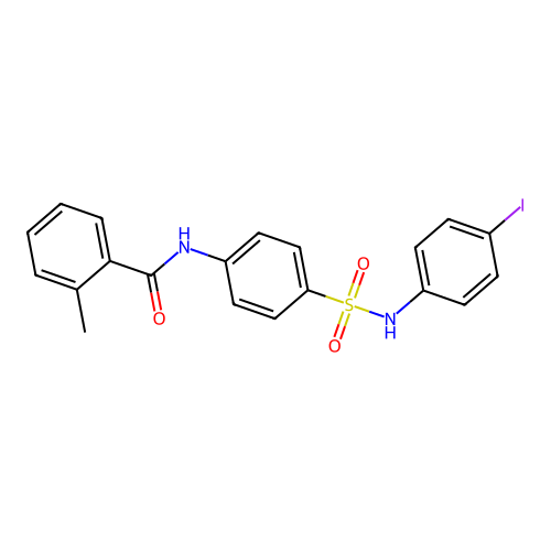 N-[4-[(4-iodophenyl)sulfamoyl]phenyl]-2-methylbenzamide structure