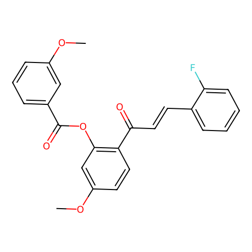 2-[(2E)-3-(2-fluorophenyl)prop-2-enoyl]-5-methoxyphenyl 3-methoxybenzoate structure