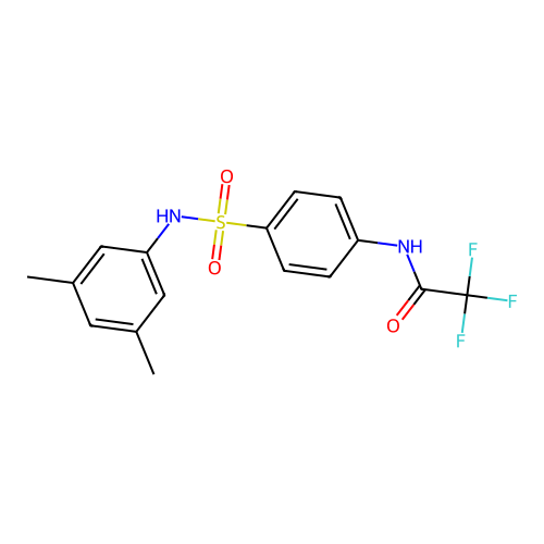N-[4-[(3,5-dimethylphenyl)sulfamoyl]phenyl]-2,2,2-trifluoroacetamide structure