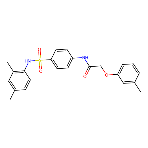 N-[4-[(2,4-dimethylphenyl)sulfamoyl]phenyl]-2-(3-methylphenoxy)acetamide structure