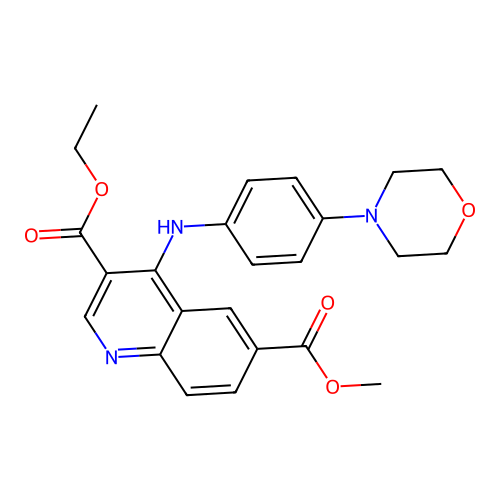 3-Ethyl 6-methyl 4-{[4-(morpholin-4-yl)phenyl]amino}quinoline-3,6-dicarboxylate structure