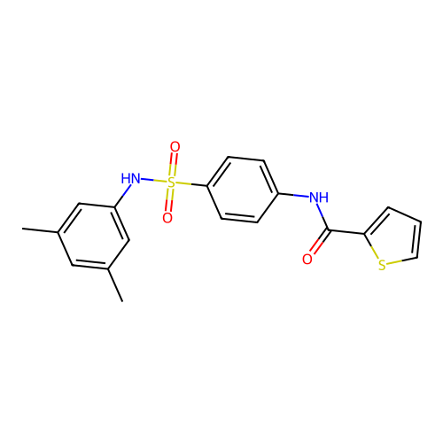 N-[4-[(3,5-dimethylphenyl)sulfamoyl]phenyl]thiophene-2-carboxamide structure