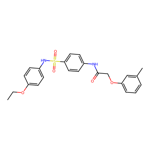 N-[4-[(4-ethoxyphenyl)sulfamoyl]phenyl]-2-(3-methylphenoxy)acetamide structure