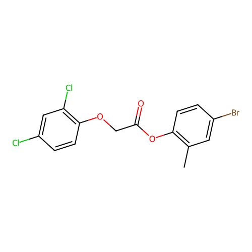 4-Bromo-2-methylphenyl (2,4-dichlorophenoxy)acetate structure