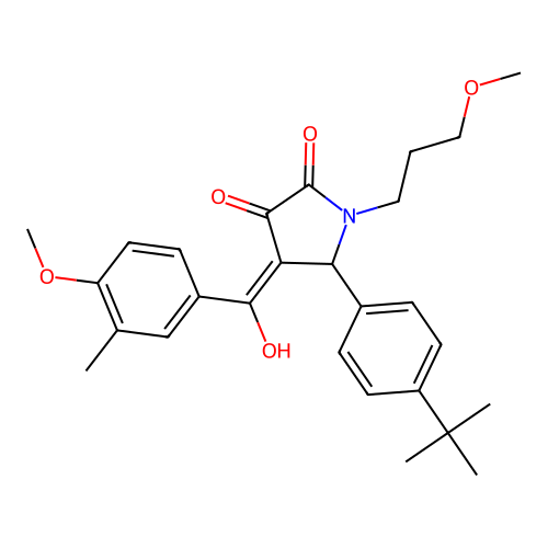 5-(4-tert-butylphenyl)-3-hydroxy-4-(4-methoxy-3-methylbenzoyl)-1-(3-methoxypropyl)-2,5-dihydro-1H-pyrrol-2-one structure