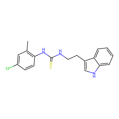 1-(4-chloro-2-methylphenyl)-3-[2-(1H-indol-3-yl)ethyl]thiourea structure