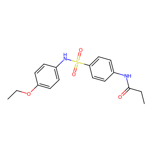 N-(4-{[(4-ethoxyphenyl)amino]sulfonyl}phenyl)propanamide structure