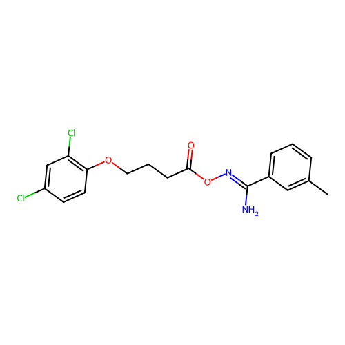 N'-{[4-(2,4-dichlorophenoxy)butanoyl]oxy}-3-methylbenzenecarboximidamide structure