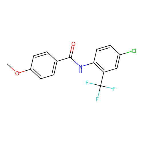 N-[4-chloro-2-(trifluoromethyl)phenyl]-4-methoxybenzamide structure