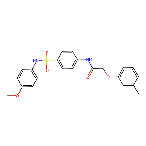 N-[4-[(4-methoxyphenyl)sulfamoyl]phenyl]-2-(3-methylphenoxy)acetamide structure