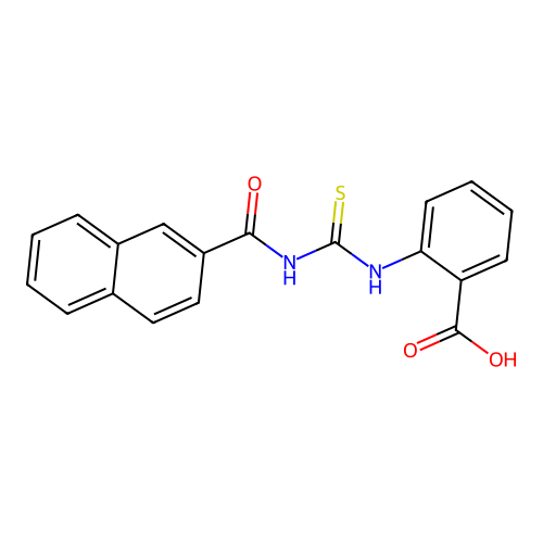 2-[3-(Naphthalene-2-carbonyl)-thioureido]-benzoic acid structure