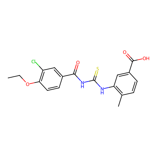 3-[(3-Chloro-4-ethoxybenzoyl)carbamothioylamino]-4-methylbenzoic acid structure