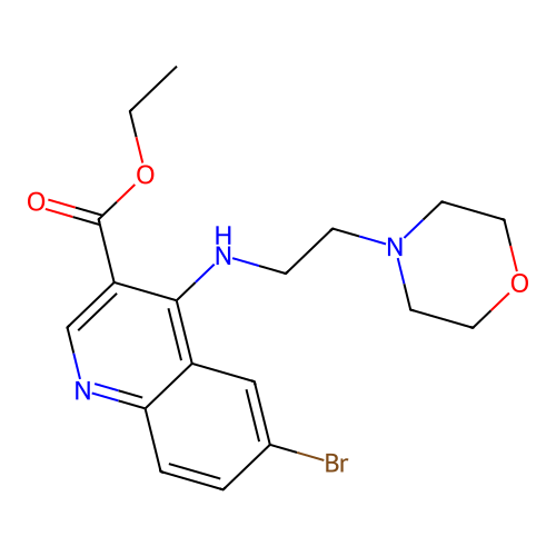 Ethyl 6-bromo-4-{[2-(morpholin-4-yl)ethyl]amino}quinoline-3-carboxylate structure