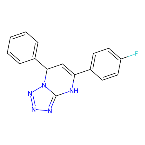 5-(4-Fluorophenyl)-7-phenyl-4,7-dihydrotetrazolo[1,5-a]pyrimidine structure