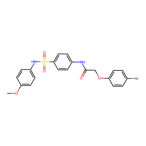 2-(4-bromophenoxy)-N-[4-[(4-methoxyphenyl)sulfamoyl]phenyl]acetamide structure