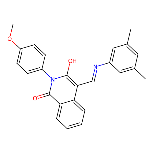 (4E)-4-{[(3,5-DIMETHYLPHENYL)AMINO]METHYLIDENE}-2-(4-METHOXYPHENYL)-1,2,3,4-TETRAHYDROISOQUINOLINE-1,3-DIONE structure
