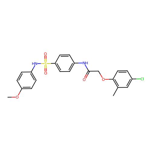 2-(4-chloro-2-methylphenoxy)-N-[4-[(4-methoxyphenyl)sulfamoyl]phenyl]acetamide structure