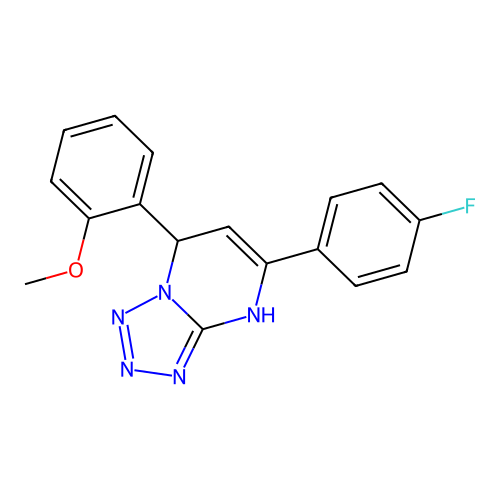 5-(4-Fluorophenyl)-7-(2-methoxyphenyl)-4,7-dihydrotetrazolo[1,5-a]pyrimidine structure