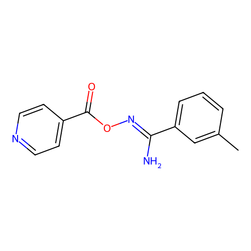 3-methyl-N'-[(pyridin-4-ylcarbonyl)oxy]benzenecarboximidamide structure