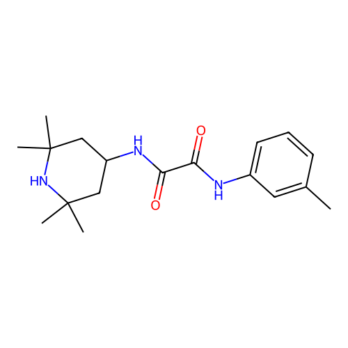N-(3-methylphenyl)-N'-(2,2,6,6-tetramethylpiperidin-4-yl)ethanediamide structure