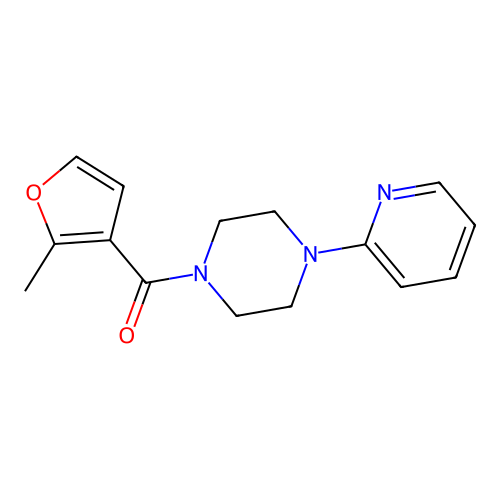 1-(2-Methyl-3-furoyl)-4-(2-pyridinyl)piperazine structure