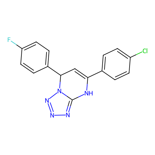 5-(4-Chlorophenyl)-7-(4-fluorophenyl)-4,7-dihydrotetrazolo[1,5-a]pyrimidine structure