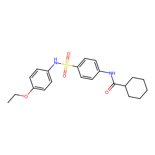 N-[4-[(4-ethoxyphenyl)sulfamoyl]phenyl]cyclohexanecarboxamide structure