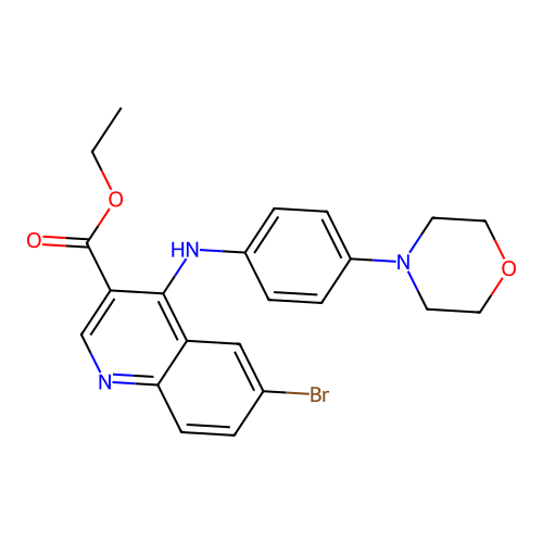 Ethyl 6-bromo-4-[(4-morpholin-4-ylphenyl)amino]quinoline-3-carboxylate structure