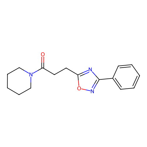 3-(3-Phenyl-1,2,4-oxadiazol-5-yl)-1-(piperidin-1-yl)propan-1-one structure