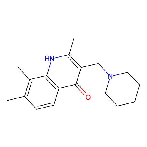2,7,8-Trimethyl-3-(piperidin-1-ylmethyl)quinolin-4-ol structure