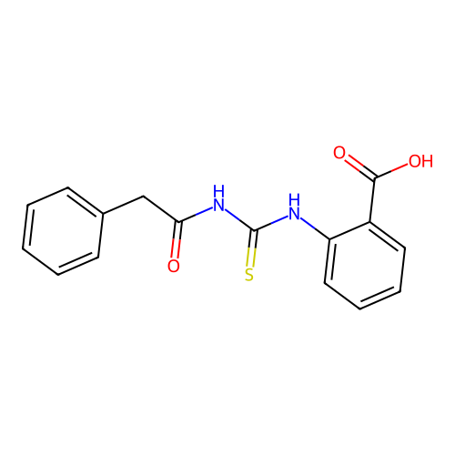 2-[(2-Phenylacetyl)carbamothioylamino]benzoic acid structure