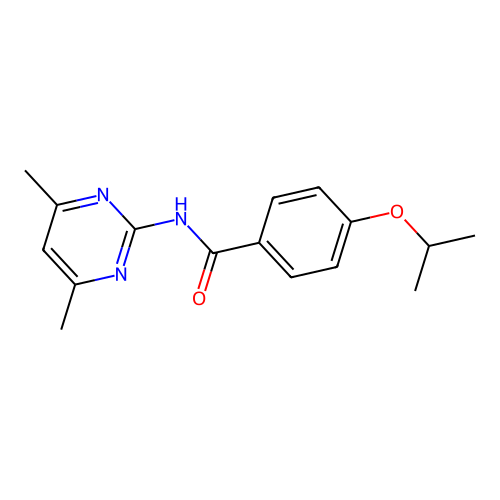 N-(4,6-dimethylpyrimidin-2-yl)-4-(propan-2-yloxy)benzamide structure