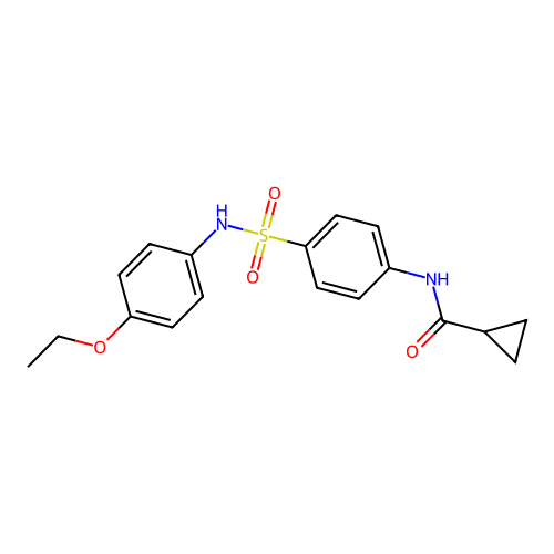 N-[4-[(4-ethoxyphenyl)sulfamoyl]phenyl]cyclopropanecarboxamide structure