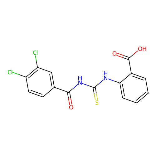 2-[(3,4-Dichlorobenzoyl)carbamothioylamino]benzoic acid structure