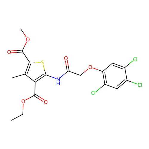 C18H16Cl3NO6S structure