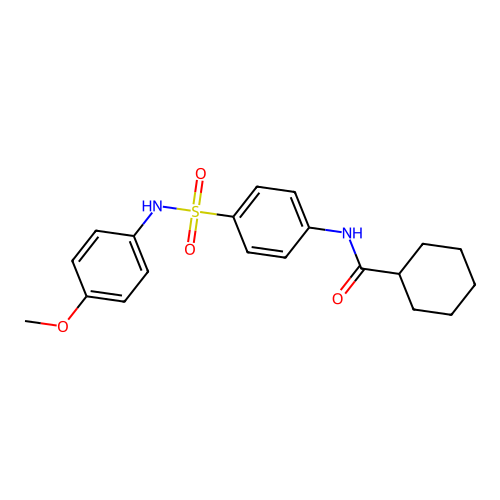 N-[4-[(4-methoxyphenyl)sulfamoyl]phenyl]cyclohexanecarboxamide structure