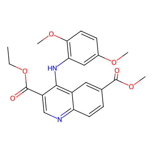 3-Ethyl 6-methyl 4-[(2,5-dimethoxyphenyl)amino]quinoline-3,6-dicarboxylate structure