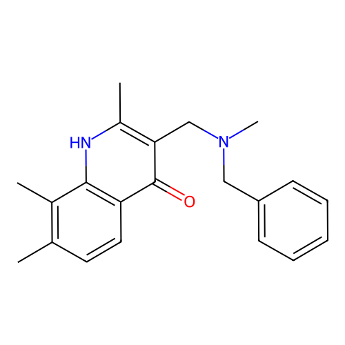 3-{[Benzyl(methyl)amino]methyl}-2,7,8-trimethylquinolin-4-ol structure