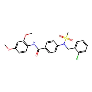4-[(2-chlorophenyl)methyl-methylsulfonylamino]-N-(2,4-dimethoxyphenyl)benzamide structure