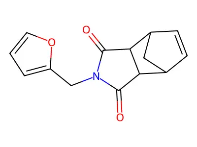 2-(furan-2-ylmethyl)-3a,4,7,7a-tetrahydro-1H-4,7-methanoisoindole-1,3(2H)-dione structure