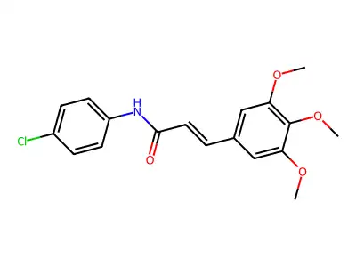 (E)-N-(4-chlorophenyl)-3-(3,4,5-trimethoxyphenyl)prop-2-enamide structure