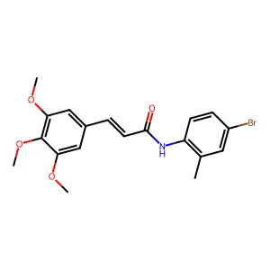 (E)-N-(4-bromo-2-methylphenyl)-3-(3,4,5-trimethoxyphenyl)prop-2-enamide structure