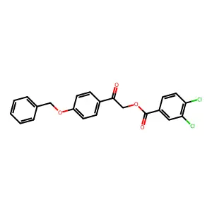 2-[4-(Benzyloxy)phenyl]-2-oxoethyl 3,4-dichlorobenzoate structure