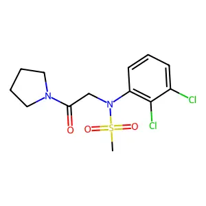 N-(2,3-dichlorophenyl)-N-(2-oxo-2-pyrrolidin-1-ylethyl)methanesulfonamide structure