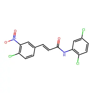 (E)-3-(4-chloro-3-nitrophenyl)-N-(2,5-dichlorophenyl)prop-2-enamide structure