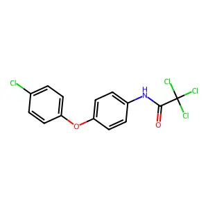 2,2,2-trichloro-N-[4-(4-chlorophenoxy)phenyl]acetamide structure