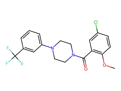 (5-chloro-2-methoxyphenyl)-[4-[3-(trifluoromethyl)phenyl]piperazin-1-yl]methanone structure