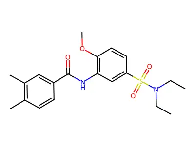 N-[5-(diethylsulfamoyl)-2-methoxyphenyl]-3,4-dimethylbenzamide structure