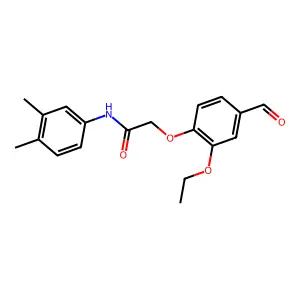 N-(3,4-dimethylphenyl)-2-(2-ethoxy-4-formylphenoxy)acetamide structure